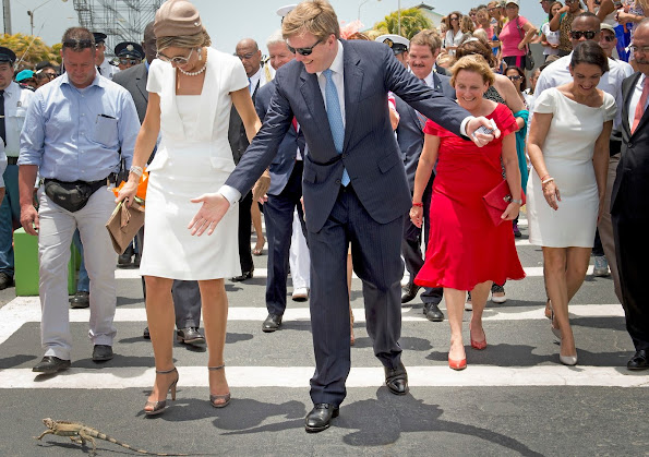 Queen Maxima of the Netherlands King Willem-Alexander of the Netherlands visited Sail Aruba 2015 on the island of Aruba 