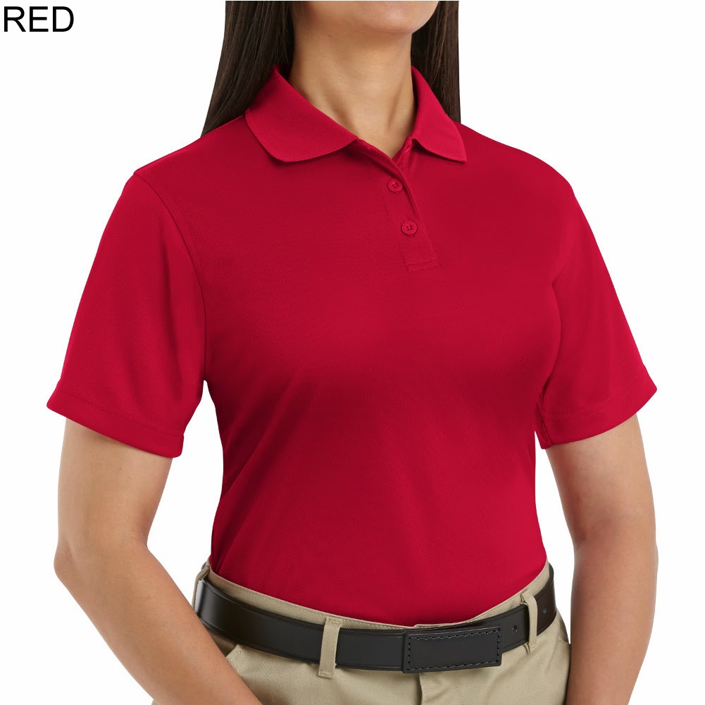 Red Kap Womens 100 Polyester Mesh Short Sleeve Polo Shirt SK47