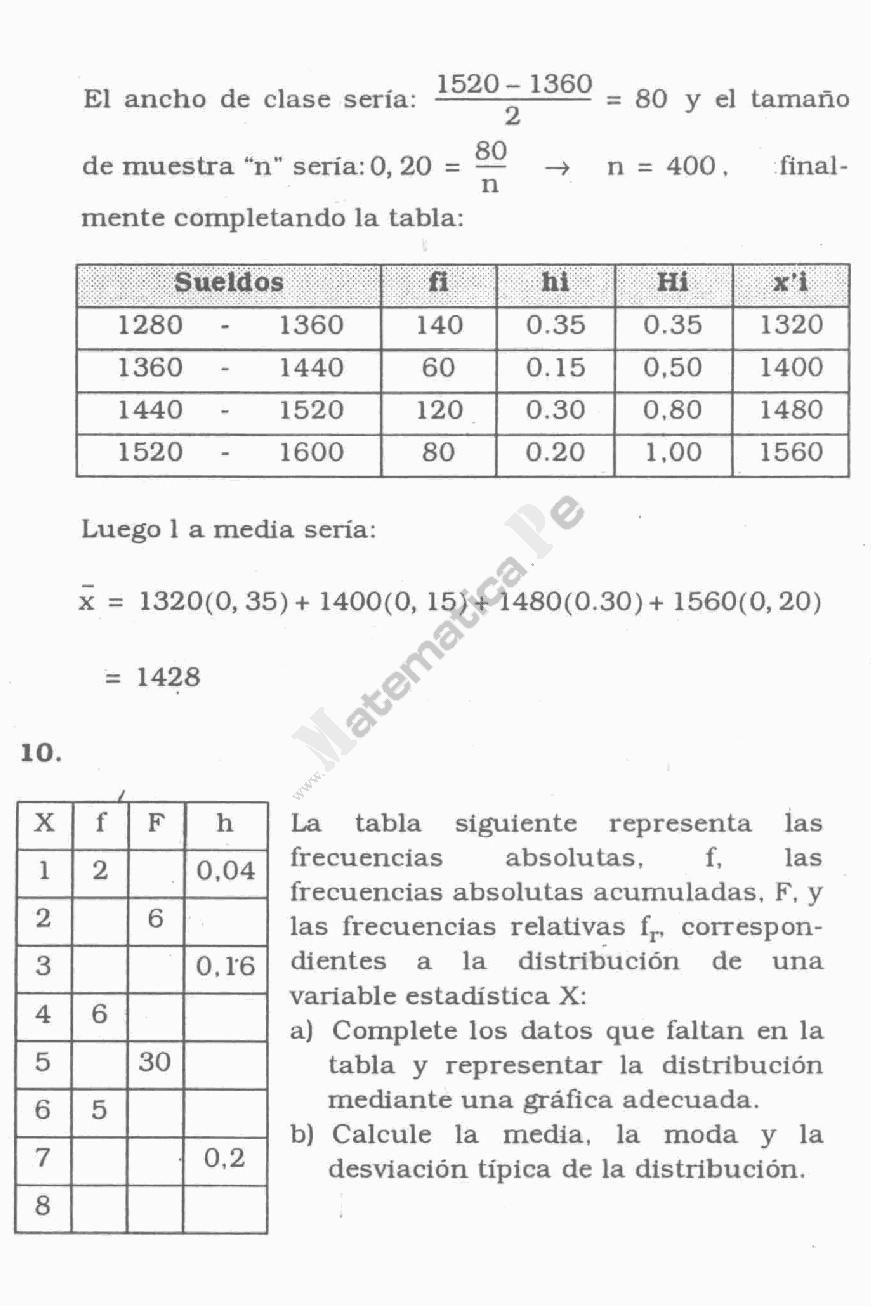 ESTADISTICA PROBLEMAS RESUELTOS DE ARITMÉTICA PRE UNIVERSIDAD PDF