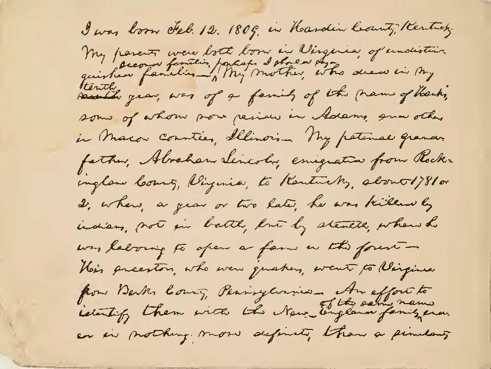 abraham lincoln s almanac trial lincoln s autobiographies abraham lincoln autobiographies