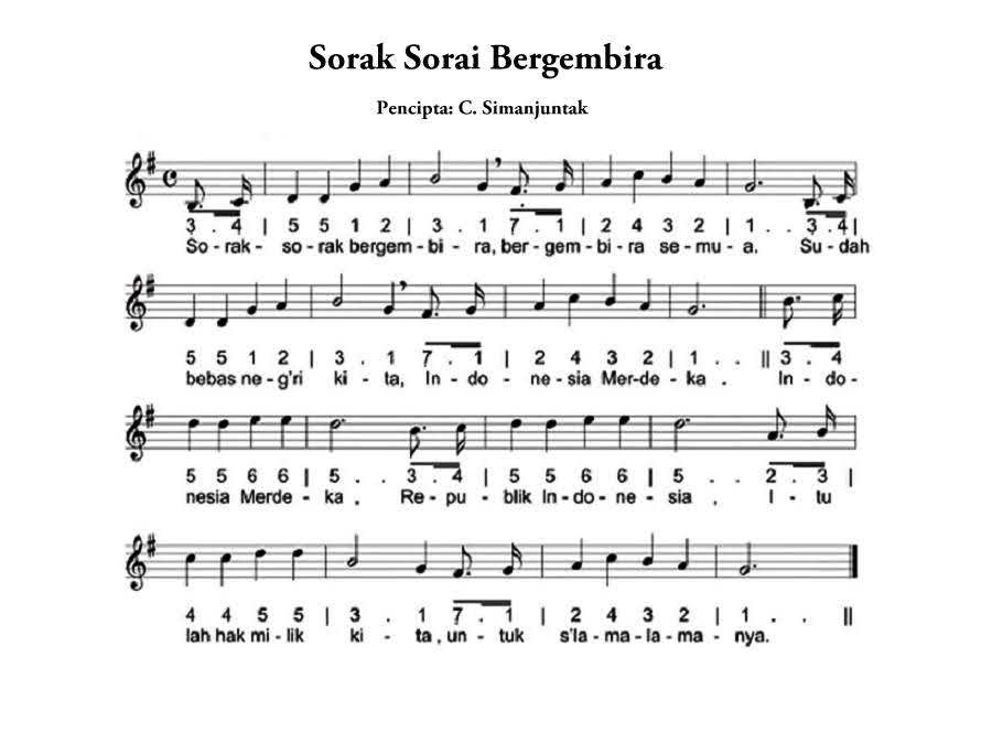 Lirik Lagu Sorak Sorak Bergembira LayarLirik