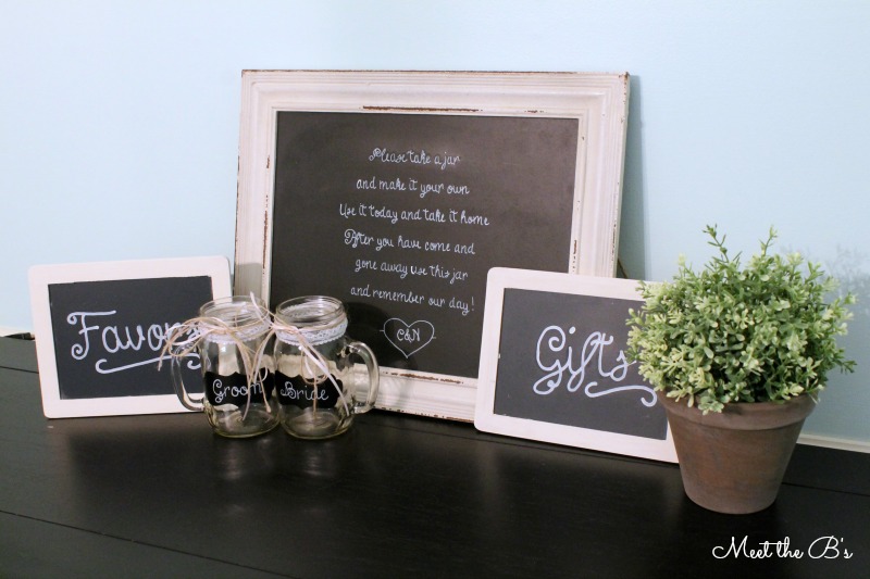 DIY Chalkboard Wedding Signs