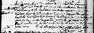 1731 burial record of Marie-Antoinette Chouart