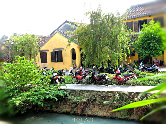 Hoi An ancient town Vietnam along side the water