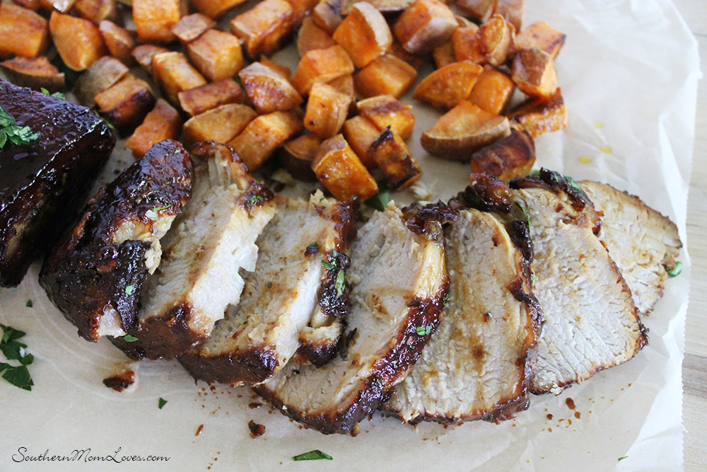 Southern Mom Loves Easy Slow Cooker Molasses, Garlic, & Herb Pork Loin