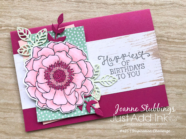 Jo's Stamping Spot - Just Add Ink Challenge #425 using Blended Bloom by Stampin' Up!