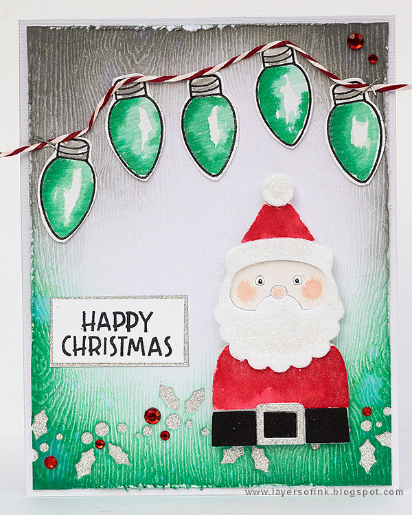 Layers of ink - Sparkly Santa Card Tutorial by Anna-Karin with Making Spirits Bright SSS products
