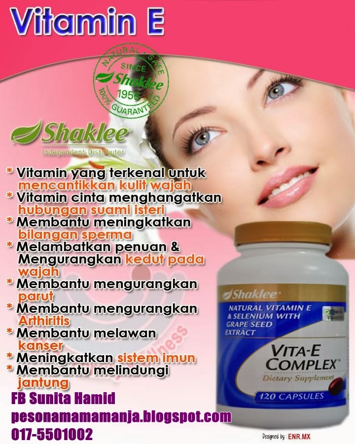 Pesona Mama Manja Kelebihan Vita E Complex Shaklee