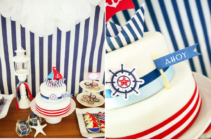 A Preppy Nautical Maritime Inspired Party and Deserts Table Printables