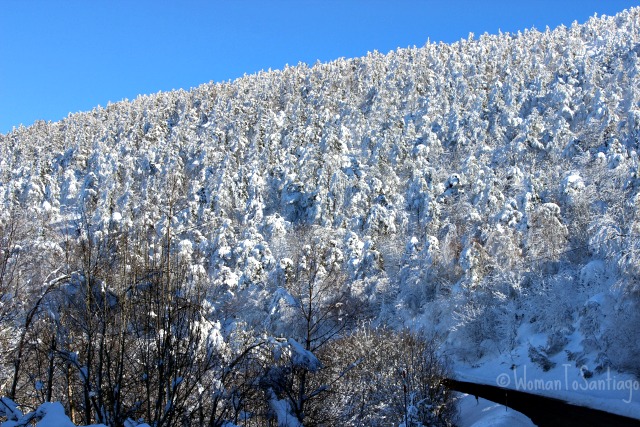 foto bajada del cebreiro nevado