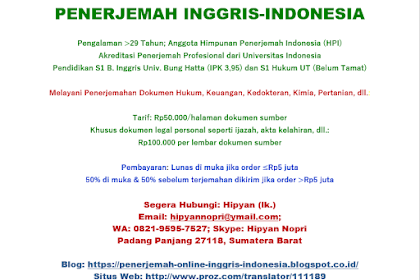 Translate Bahasa Indonesia Ke Inggris Yang Baik Dan Benar