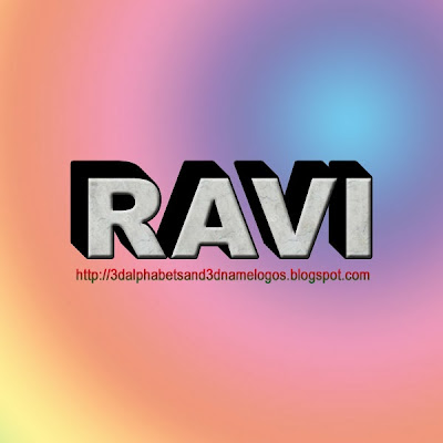 Ravi 3D Name Logo
