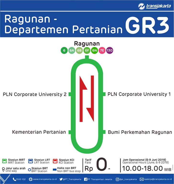 peta rute transjakarta ragunan departemen pertanian