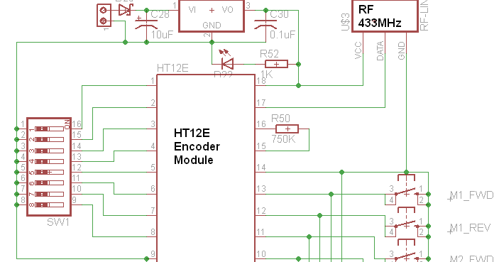 Wireless remote for robot using RF Modules | circuits4you.com