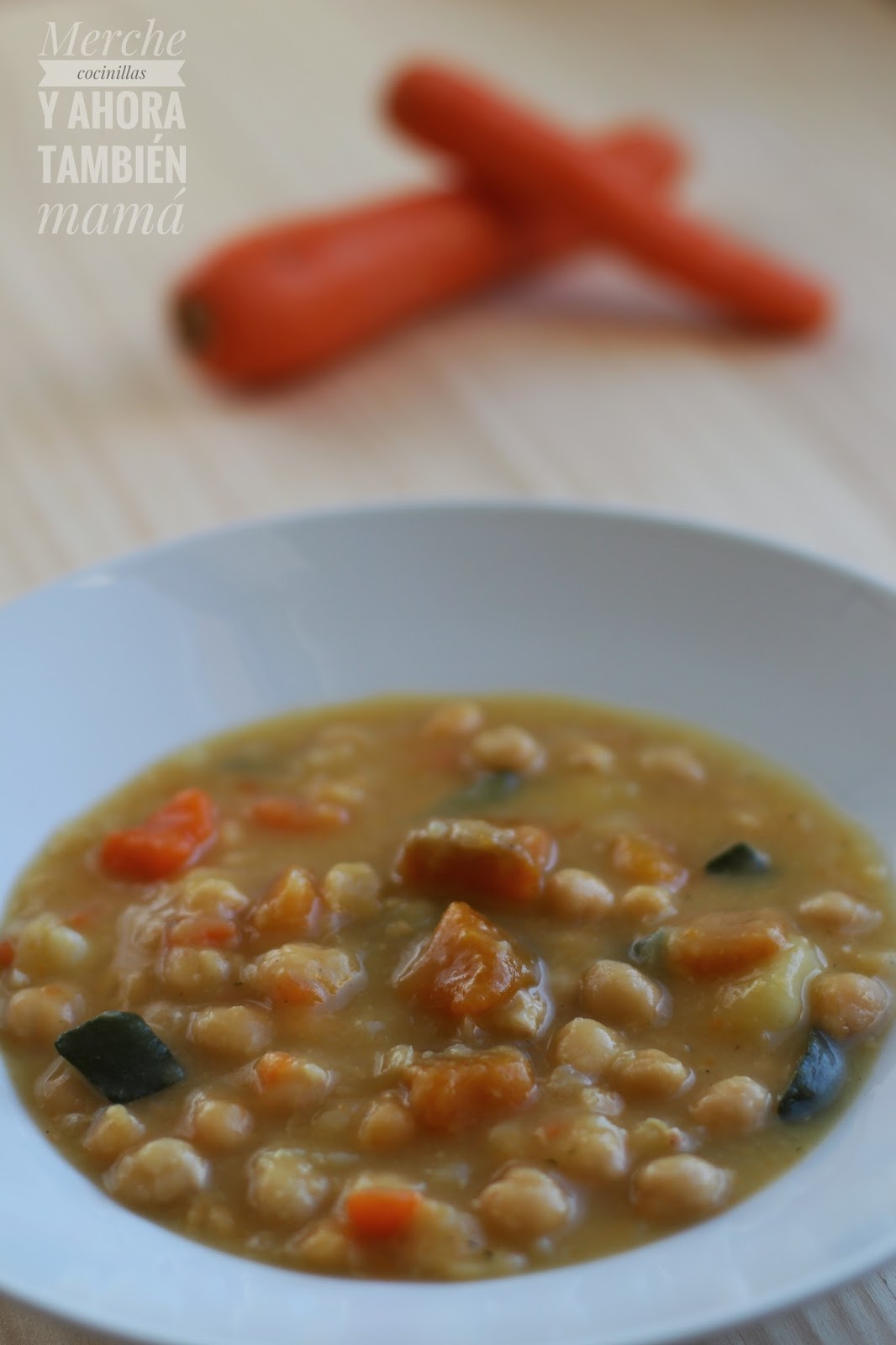 Merche cocinillas y ahora también mamá Guiso de garbanzos con verduras