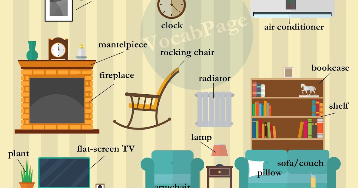furniture in the living room vocabulary