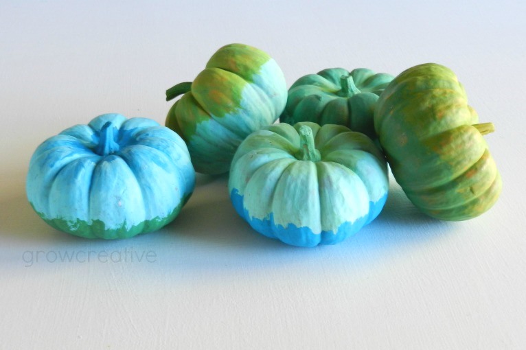 Ombre Painted Mini Pumpkins