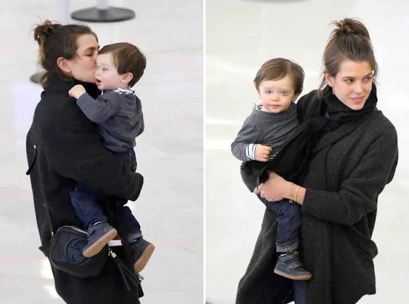 Charlotte Casiraghi and his son Raphael Elmaleh 