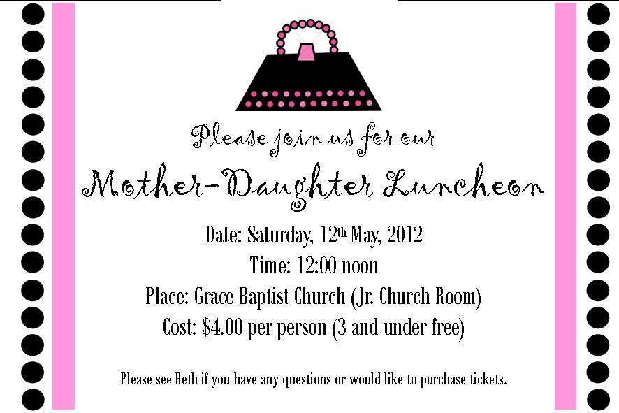 Happy in the Service of the King MotherDaughter Luncheon (catchup