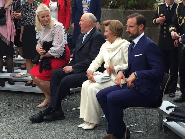 King Harald and Queen Sonja, Crown Prince Haakon and Crown Princess Mette-Marit of Norway attended the presentation of the Storting's (Norwegian Parliament) gift