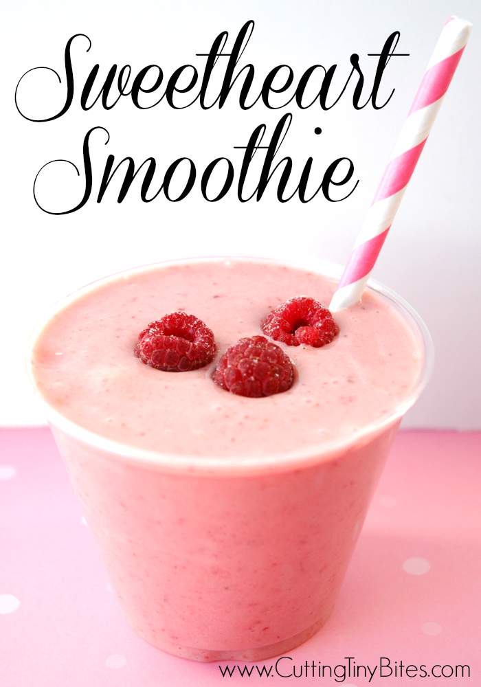 Sweetheart Smoothie - Healthy Valentine's Day snack or treat for kids or grownups!