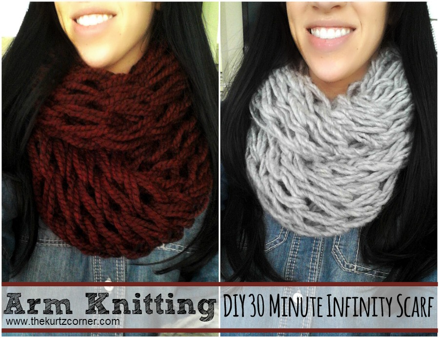 How to arm knit an infinity scarf