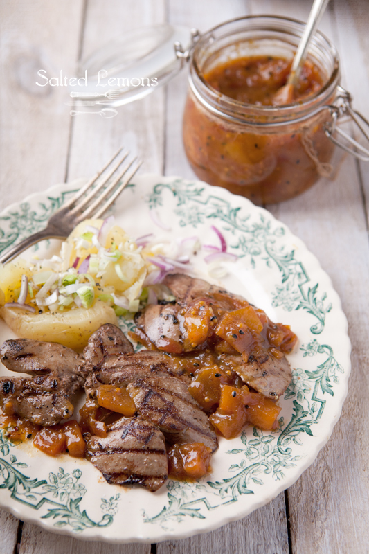 Teriyaki Rabbit Liver With Yakitori Flavored Chutney