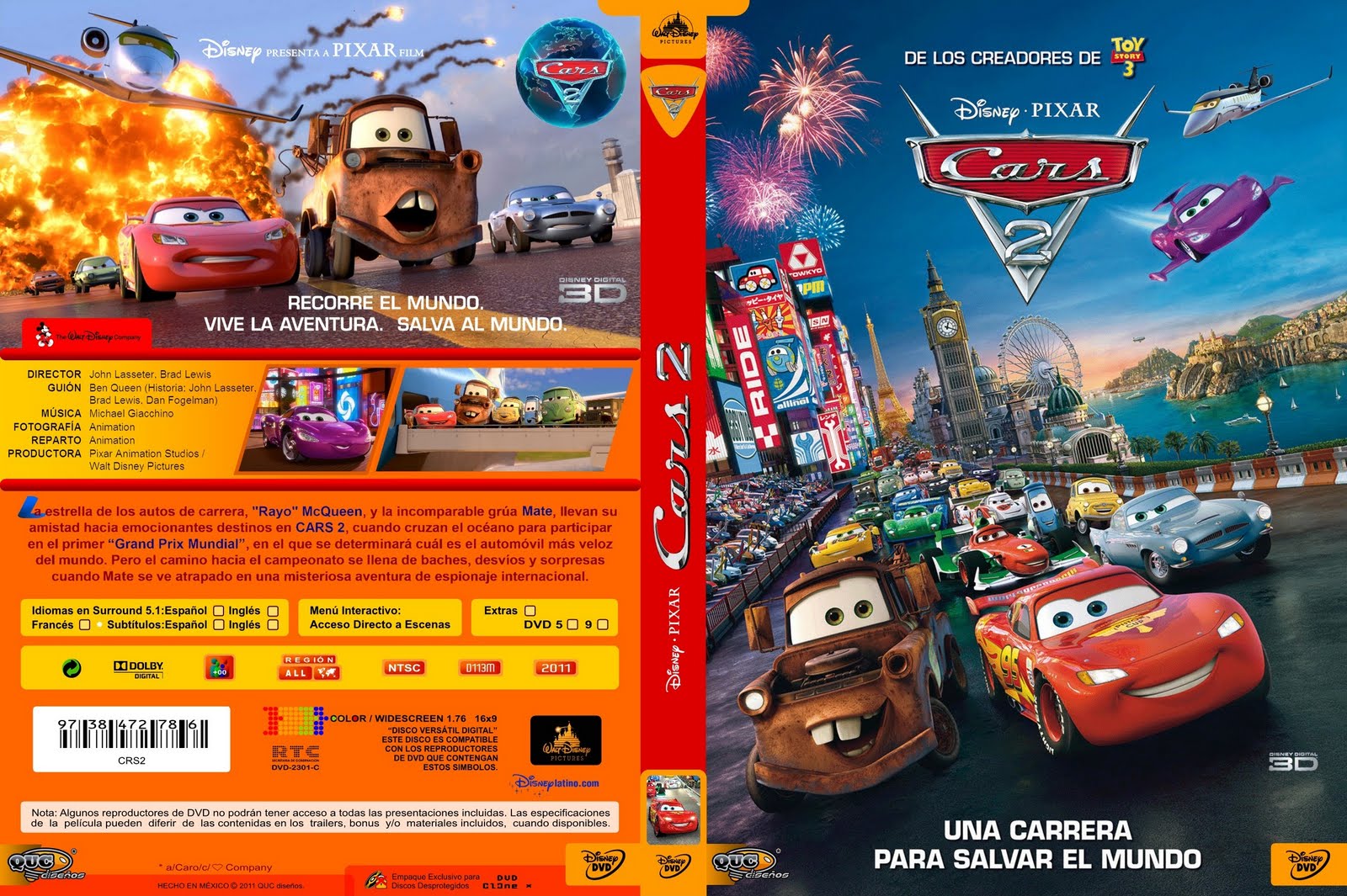 PELICULAS INFANTILES EN DVD CARS 2