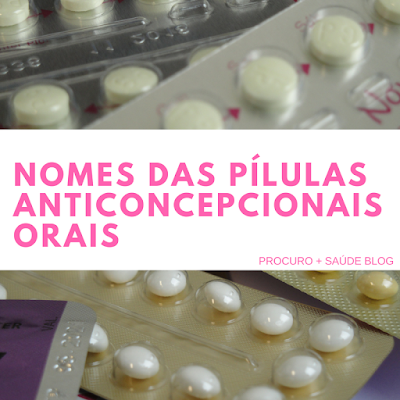 Nomes das pílulas anticoncepcionais orais