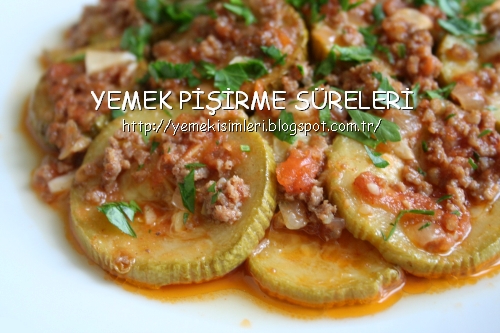 kabak musakka pişirme süresi YEMEK PİŞİRME SÜRELERİ