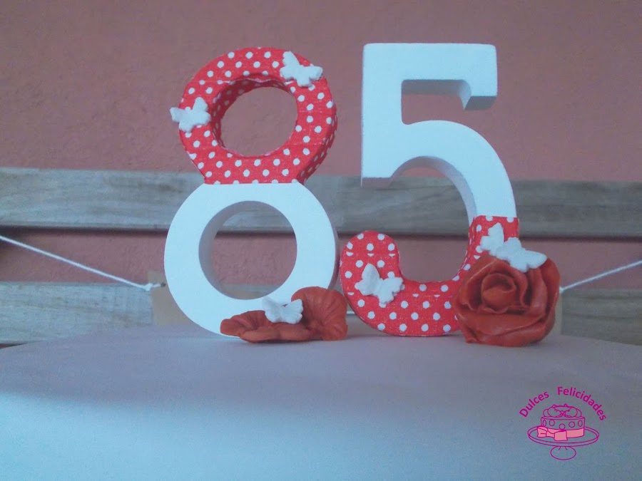 Tarta fondant 85 cumpleaños