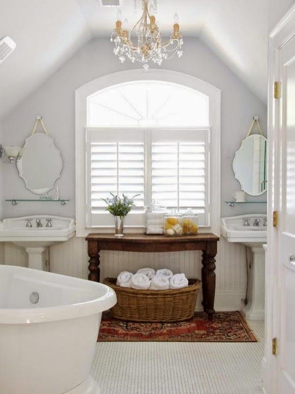 baño vintage, shabby chic