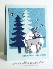 Stampin' Up! Santa's Sleigh Reindeer Christmas Card #stampinup 2016 Holiday Catalog www.juliedavison.com