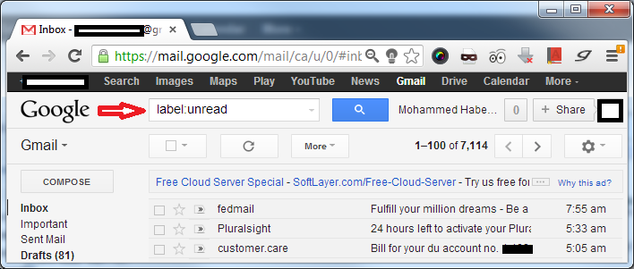 Https mail google mail inbox. Email Draft. Mail unread option. Unread.