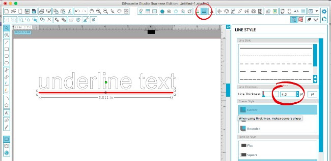 how to understline text silhouette studio tutorial, silhouette cameo, silhouette studio tutorial