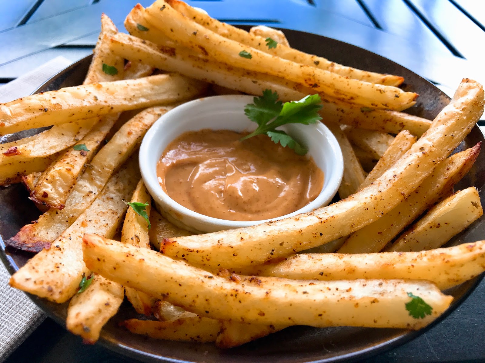 Baked ChileLime Fries with Chipotle Mayo