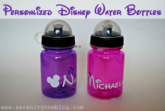 Personalize Water Bottles with Disney and Cricut - 100 Directions