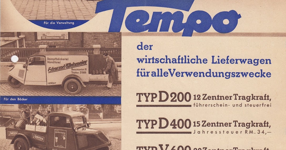 Project Tempo: 1935 Tempo. The commercial delivery truck for all purpose