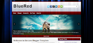 BlueRed Blogger Template is a clean and simple blogger theme