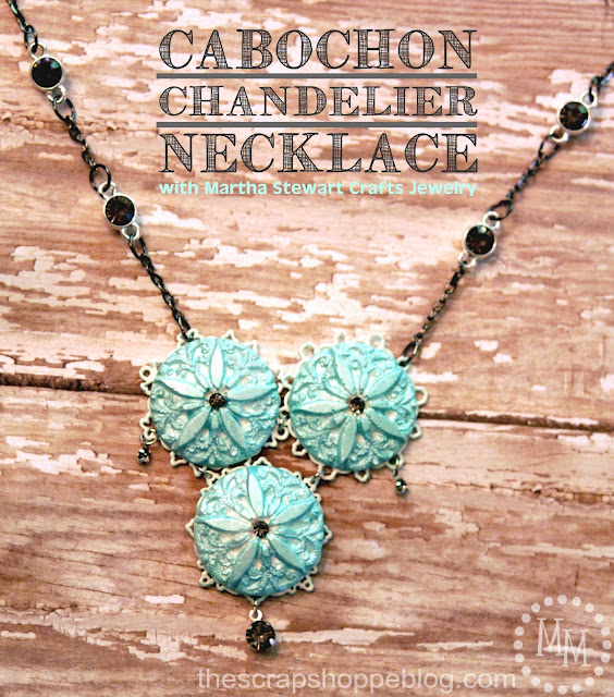 cabochon chandelier necklace