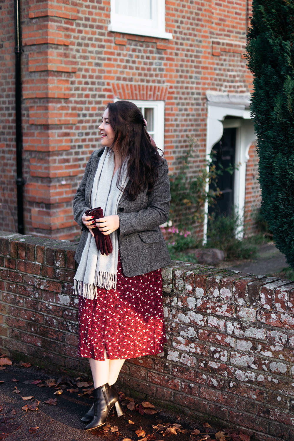 Winter-florals-burgundy-dress-ootd-Barely-There-Beauty-blog