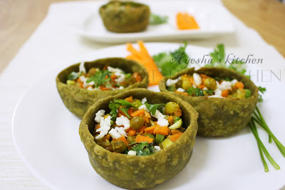 healthy vegetable recipe with spinach and wheat flour