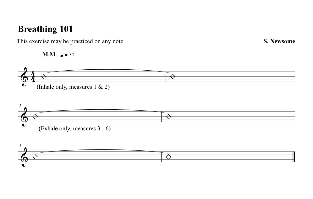 Sam Newsome's Blogsite Soprano Sax Talk Breathing 101 A TwoStep Process