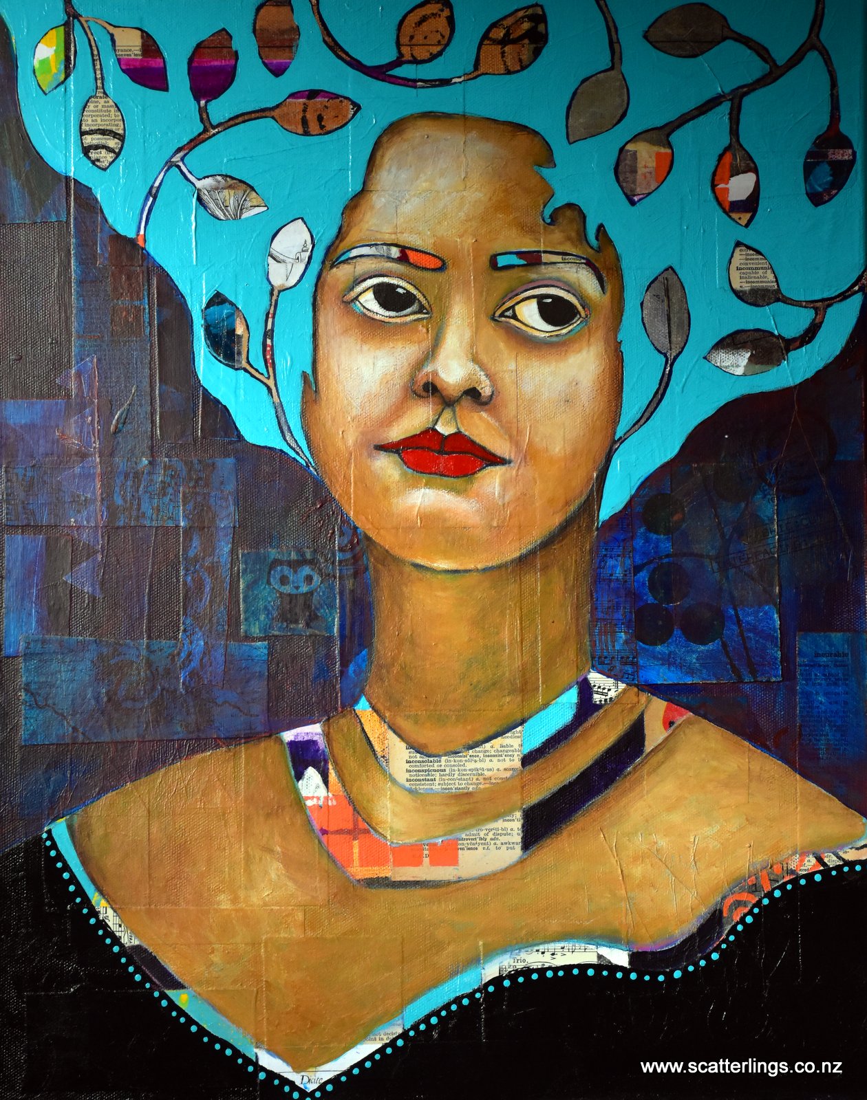 reflection mixed media portrait step by step