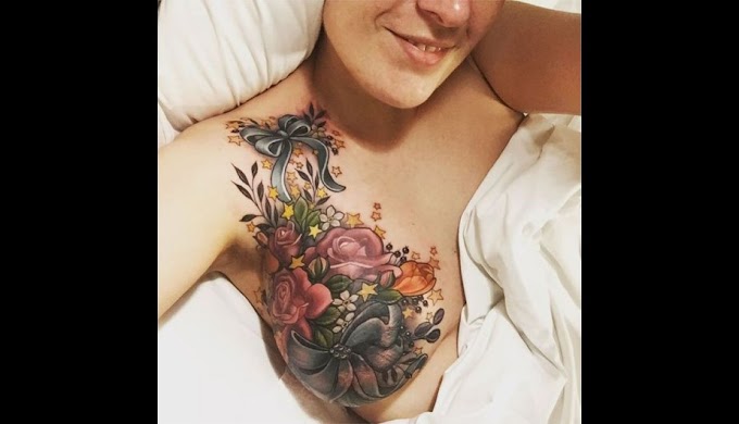Cubre con tatuaje las secuelas de cáncer de mama