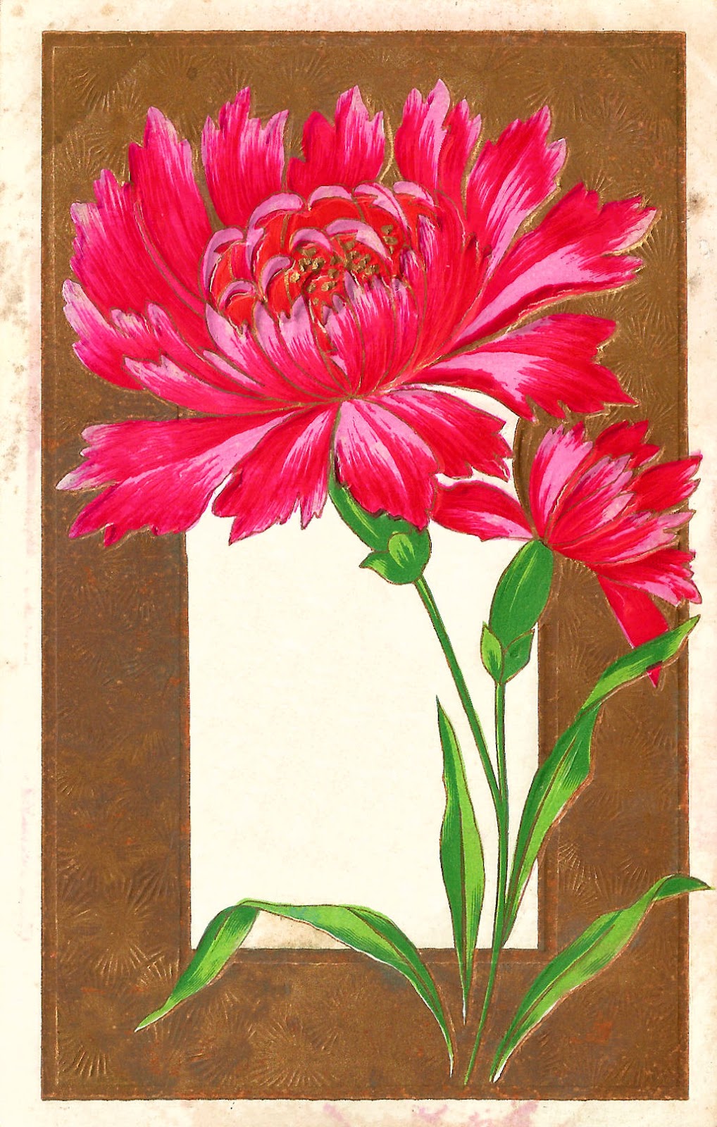 Antique Images: Free Vintage Flower Graphic: Pink Carnation Clip Art on