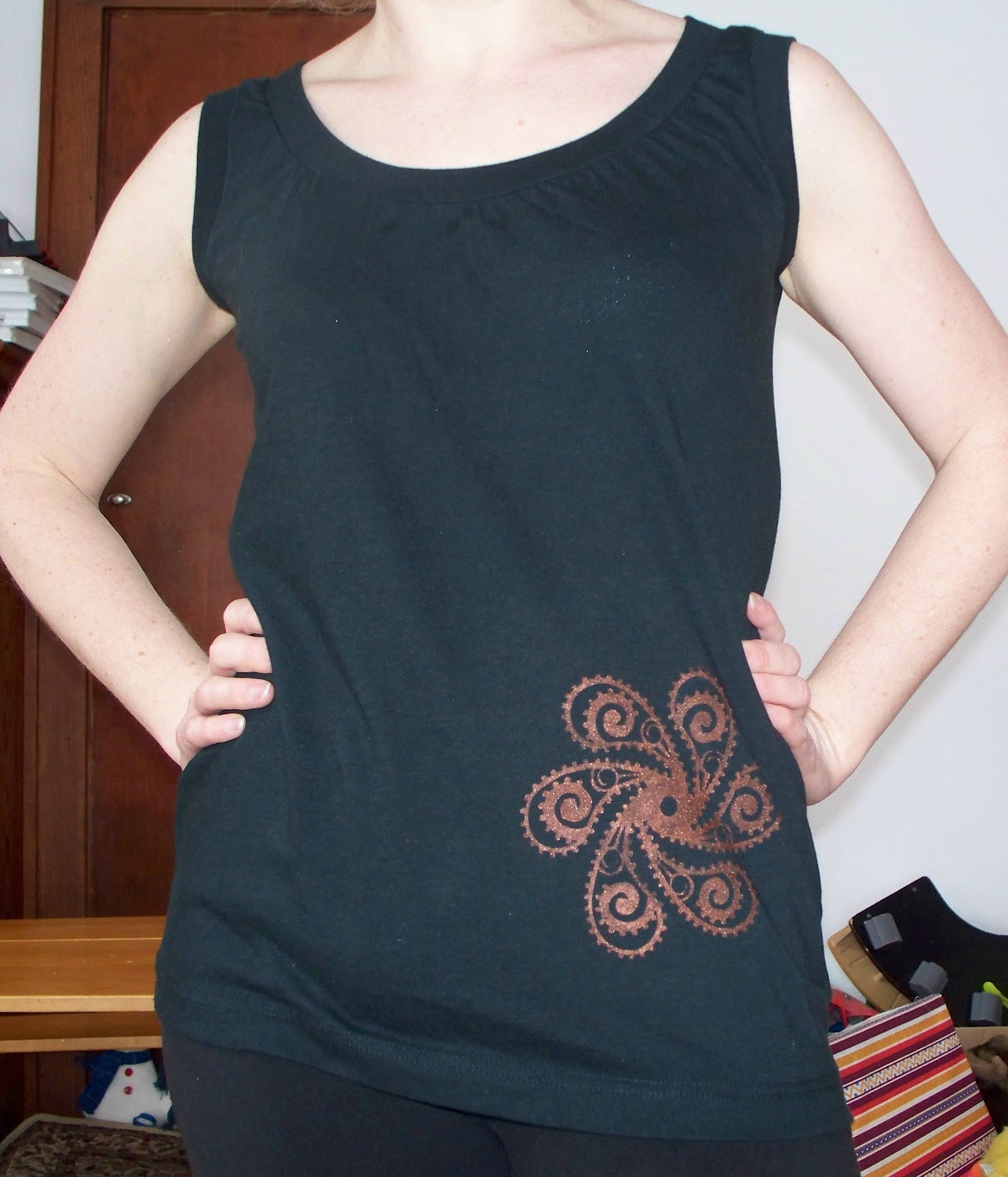Hems To Dolls: My Craft Room Chronicles: Paisley Flower Tank Top