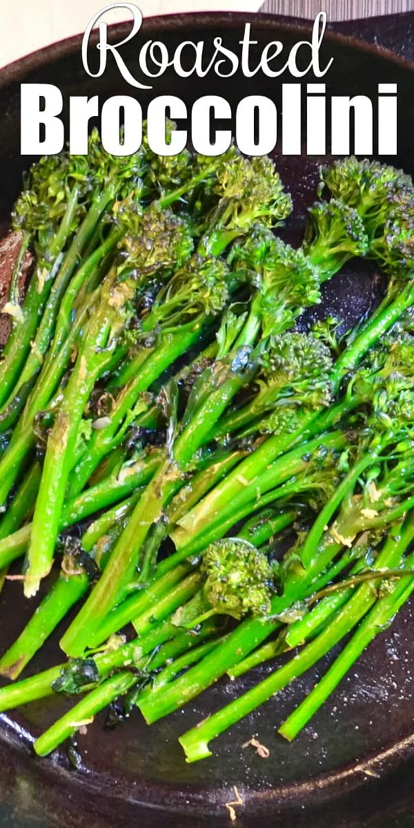 Roasted Broccolini Recipe with Garlic and Lemon is a family favorite easy side dish from Serena Bakes Simply From Scratch.