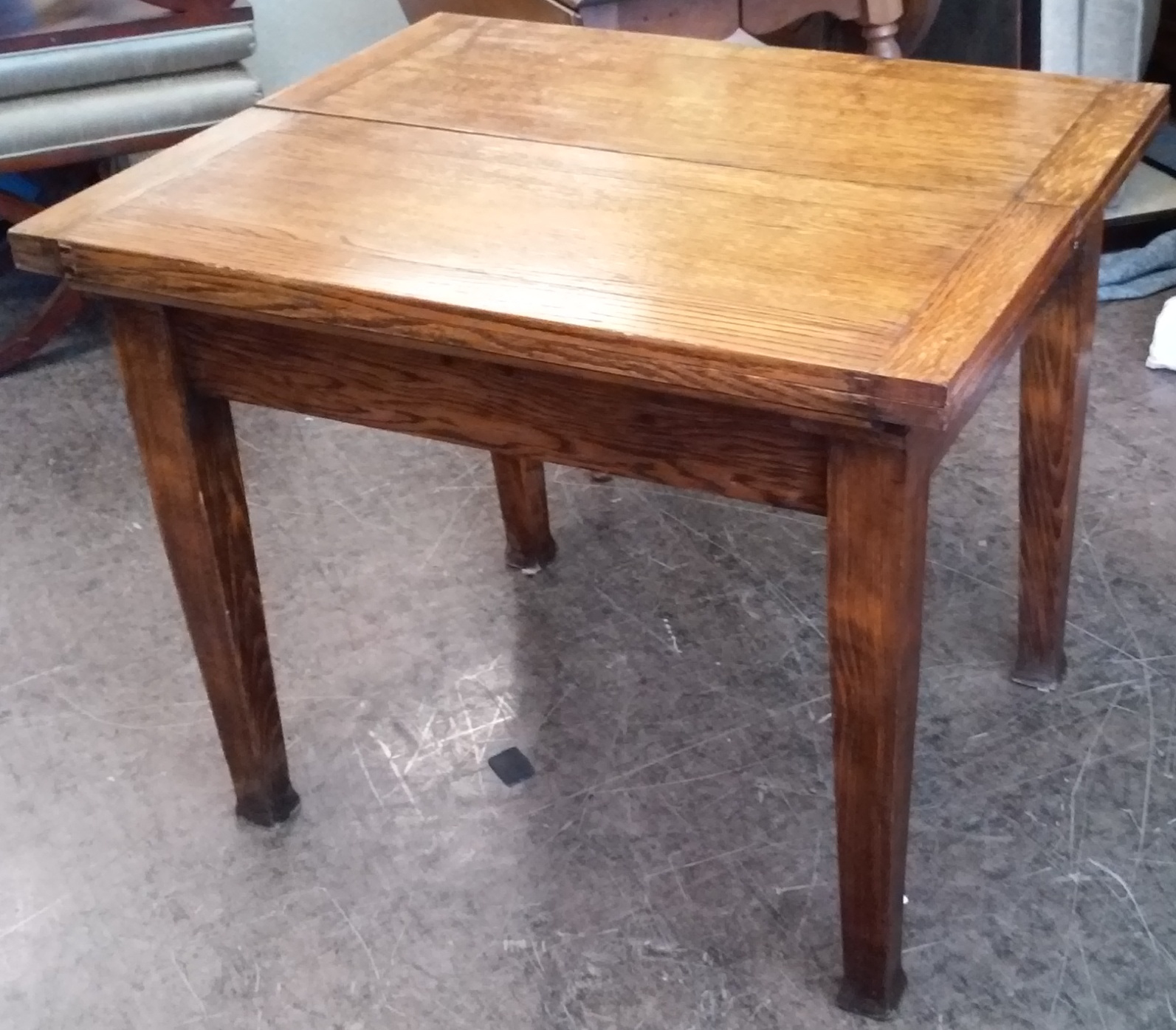 UHURU FURNITURE & COLLECTIBLES SOLD Vintage Oak 2 1/2' x 3' Flip Leaf