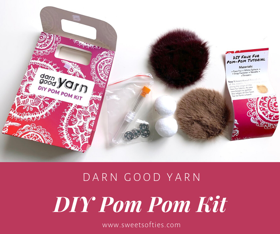 Darn Good Yarn DIY Faux Fur Pom Pom Kit
